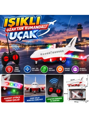 Işıklı Uzaktan Kumandalı Uçak