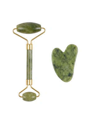 Jade Roller Gua Sha Taşı Seti