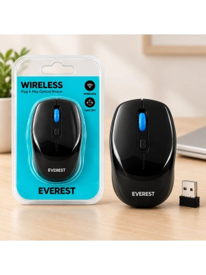 Kablosuz Optik Mouse Siyah Lacivert