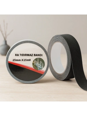 Kaydırmaz Bant 25mm x 25m Siyah