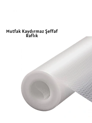 kaydırmaz şeffaf raflık