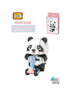 LZ8801 Panda Scooter Block Oyuncak 320 Parça