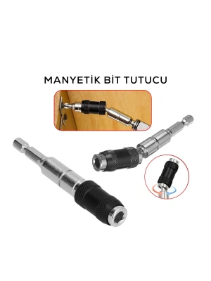 Manyetik Bit Tutucu - Mafsallı - Döner Başlık