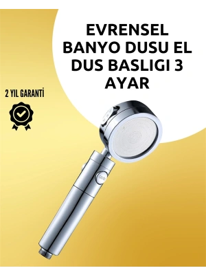 Masaj ve Yağmur Modlu Çok İşlevli Paslanmaz Çelik Duş Başlığı