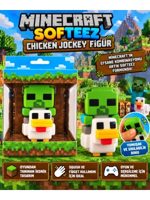 Minecraft Softeez Chicken Jockey Figür