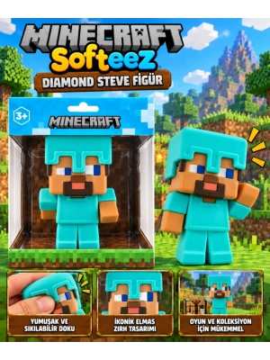 Minecraft Softeez Diamond Steve Figür