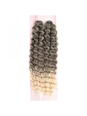 Nice Bulk Afro Su Dalgası Saç - Kahve / Platin Ombreli