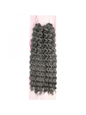 Nice Bulk Afro Su Dalgası Saç - Koyu Gri