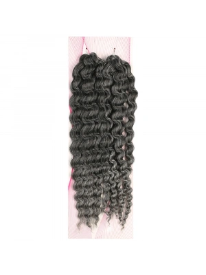 Nice Bulk Afro Su Dalgası Saç - Siyah / Gri Ombreli