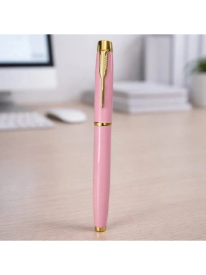 Premium Pembe Metal Roller Kalem