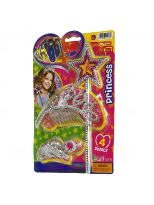 S01002256 Kokoş Set Taç/asa Simli 4PRÇ