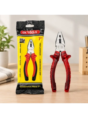 Saplı Pense 180 mm (7) Kırmızı Şeffaf