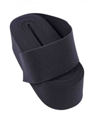 Siyah - 3CM Paça Lastik Geniş 10MT.