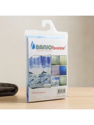 Su İtici Polyester Banyo Perdesi Çift Kanat
