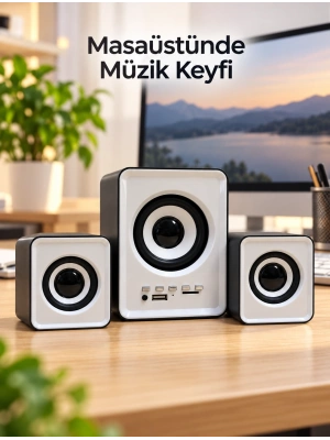 USB Beslemeli Bluetooth Bilgisayar Ses Sistemi