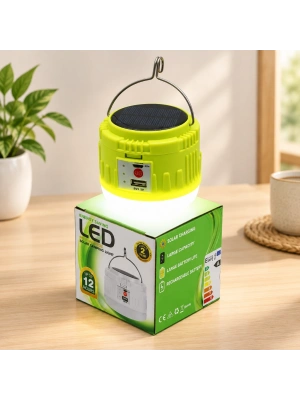 USB Şarjlı LED Solar Kamp Lambası