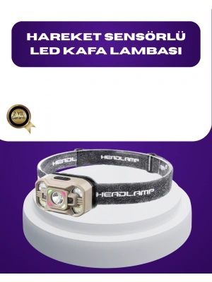 Wave Sensörlü LED Kafa Lambası Şarjlı Ayarlanabilir Işık