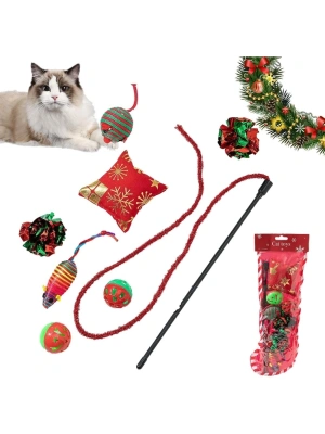 Yılbaşı Konseptli Kedi Oyuncak Seti