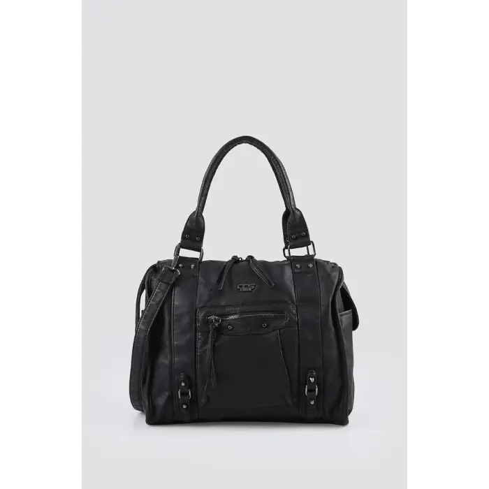 Abga Siyah Cilt Omuz Çantası