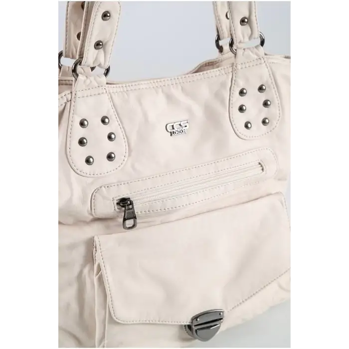 Asin Bej Cilt Omuz Çantası