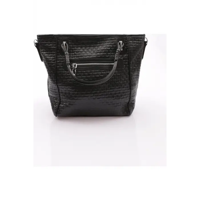 Avaj Siyah Cilt Omuz Çantası