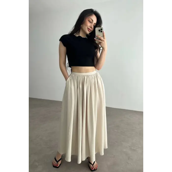 Cepli keten etek bej kz24