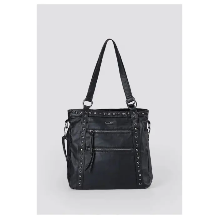 Çetya Siyah Cilt Omuz Çantası