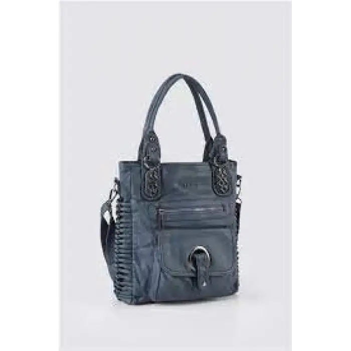 Deay Mavi Cilt Omuz Çantası