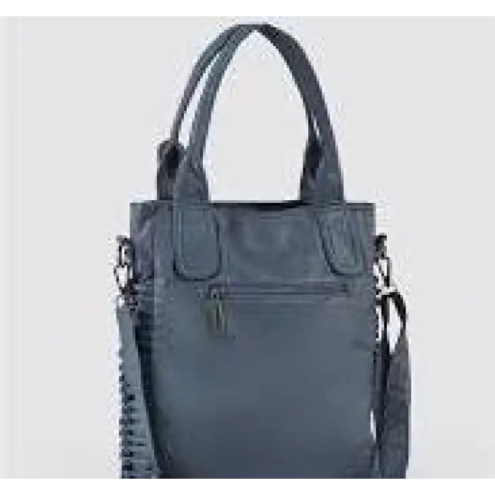 Deay Mavi Cilt Omuz Çantası