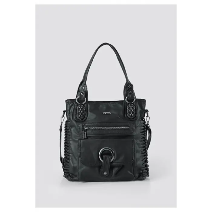 Deay Siyah Cilt Omuz Çantası