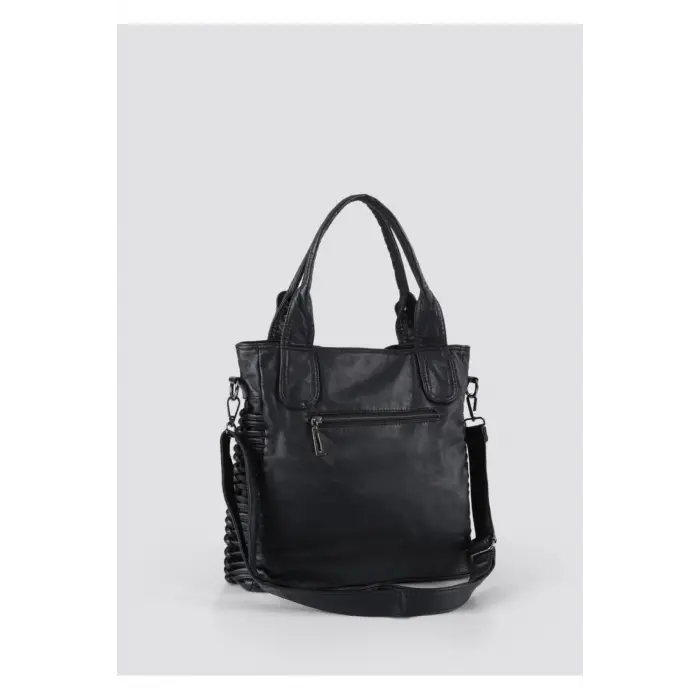 Deay Siyah Cilt Omuz Çantası