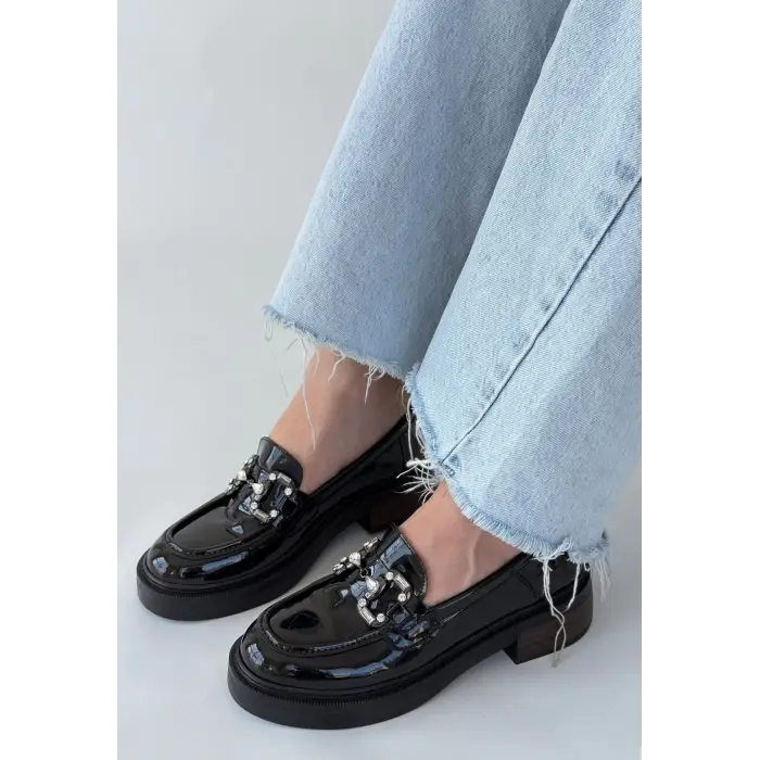 Ertin Siyah Rugan Oxford Ayakkabı