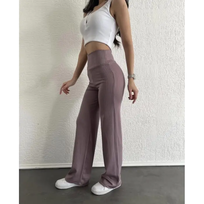 fitilli palazzo pantolon sütlükahve