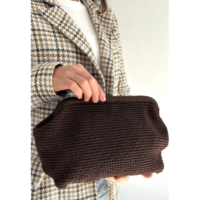 Froy Acı Kahve Örgü Çanta