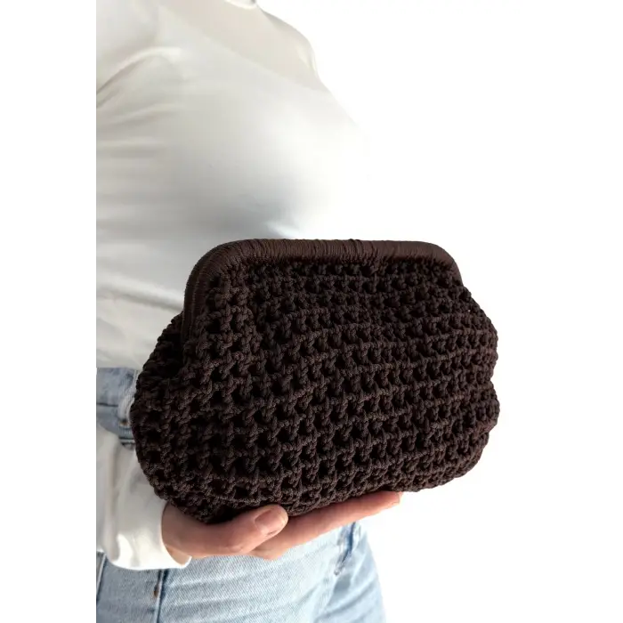 Froy Kahve Rengi  Örgü Çanta