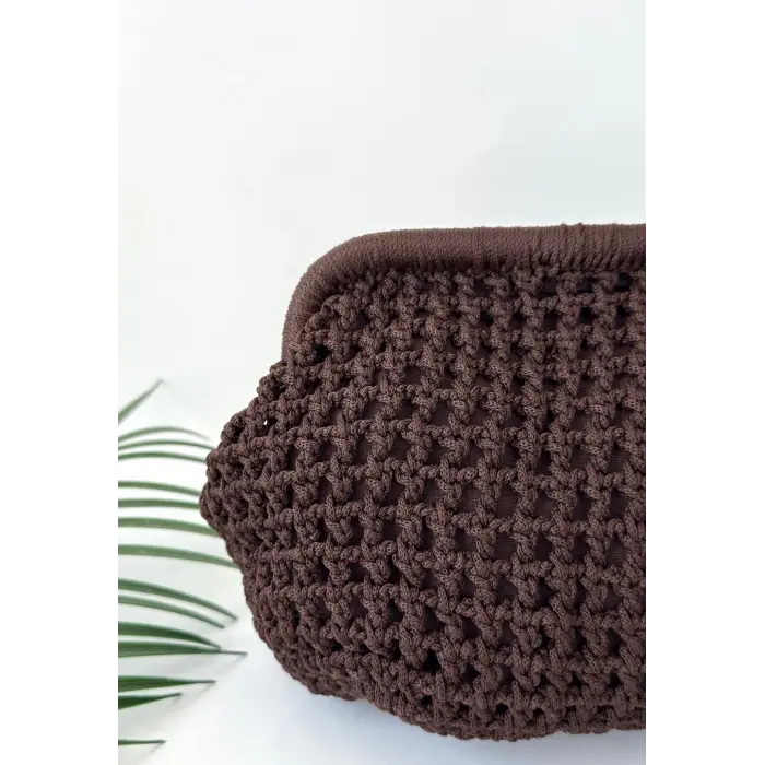 Froy Kahve Rengi  Örgü Çanta