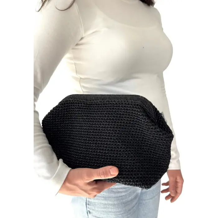 Froy Siyah Örgü Çanta