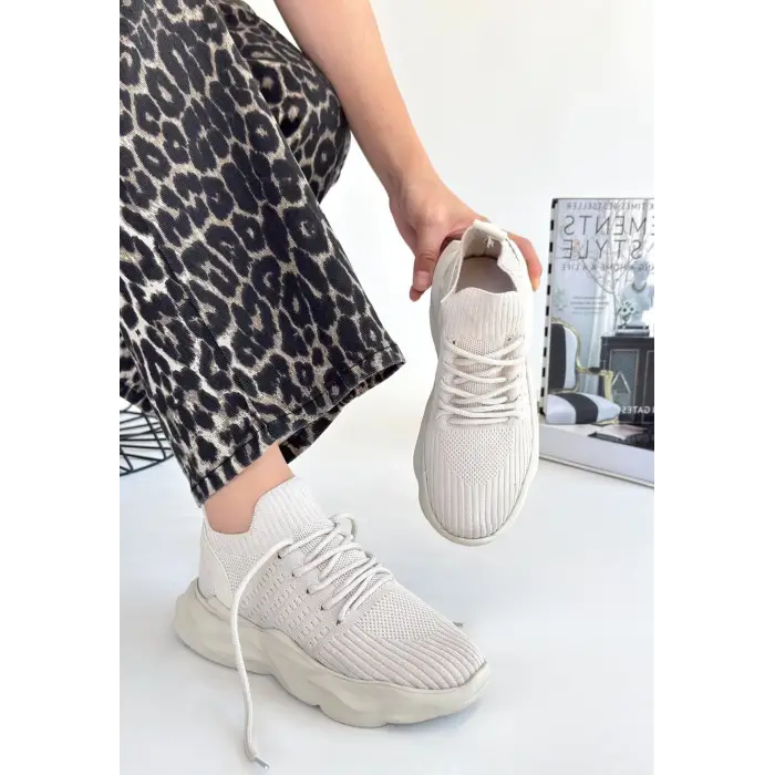 Henta Bej Triko Bağcıklı Spor Ayakkabı