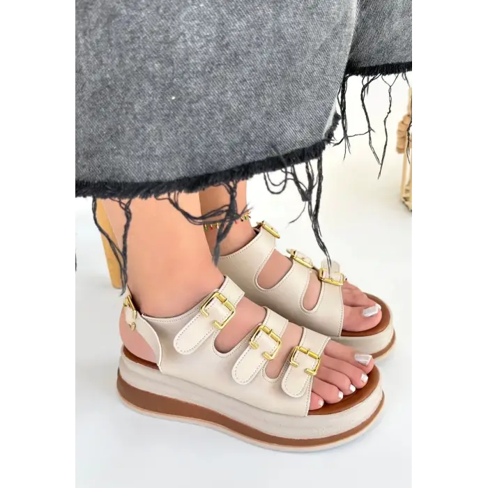 Jatay Bej Cilt Sandalet