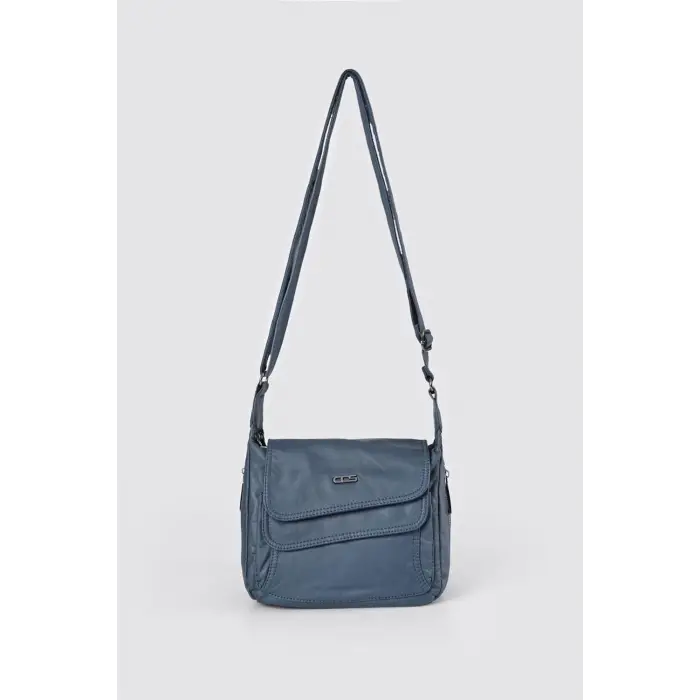 Jelli Mavi Cilt Omuz Çantası