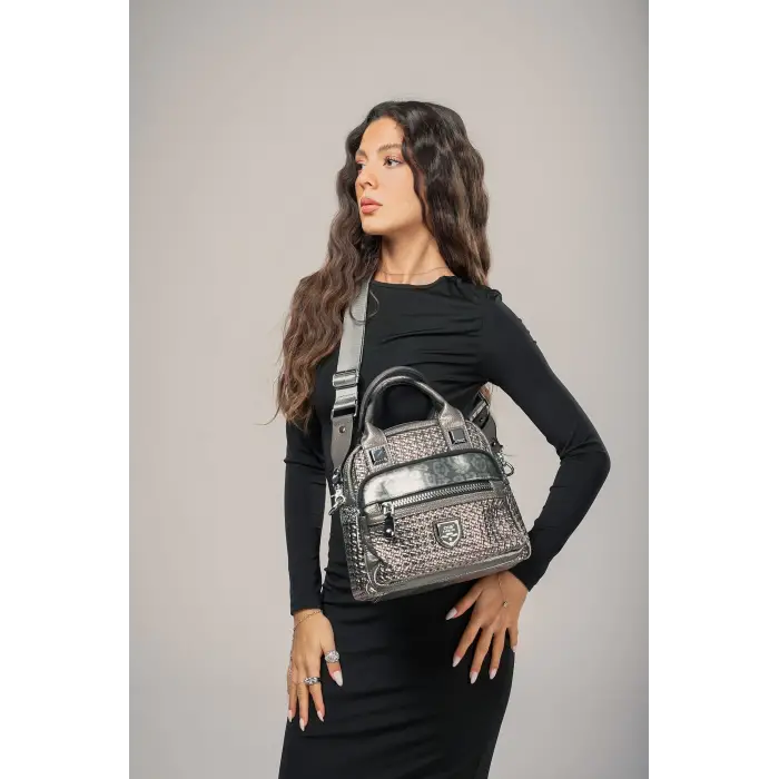 Karen Gri Cilt Omuz Çantası