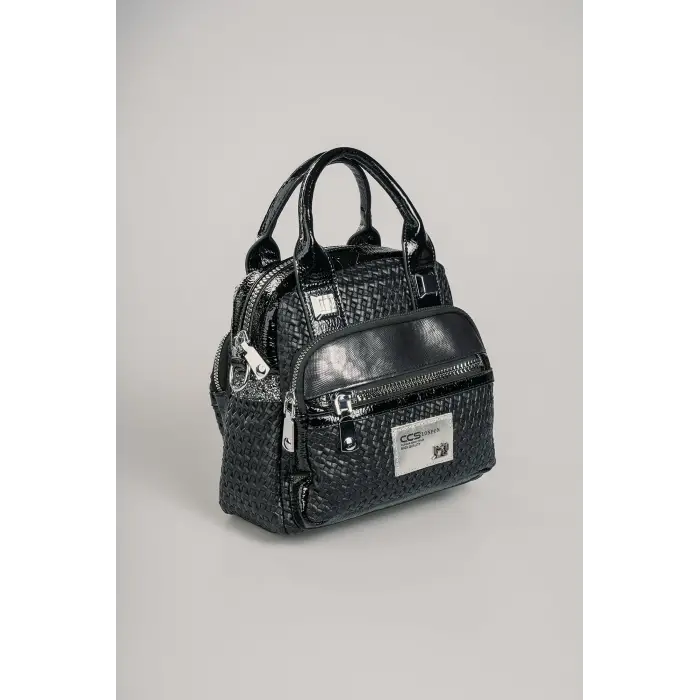 Karen Siyah Cilt Omuz Çantası