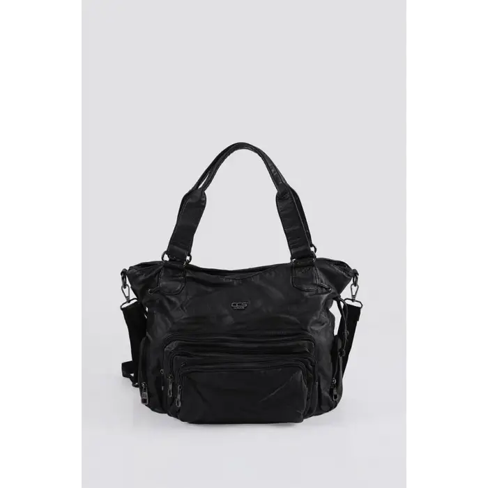 Katti Siyah Cilt Omuz Çantası