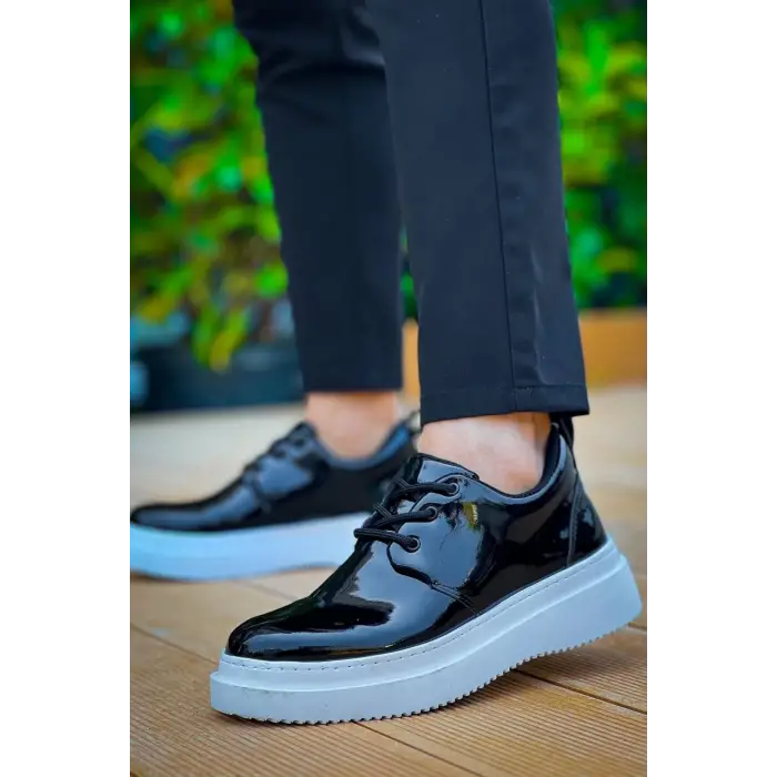 KB-X3  Kuback Siyah Rugan  Bağcıklı  Günlük Erkek  Ayakkabı