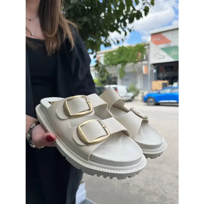 KBTX-1 Kuback Bej Günlük Kadın Terlik