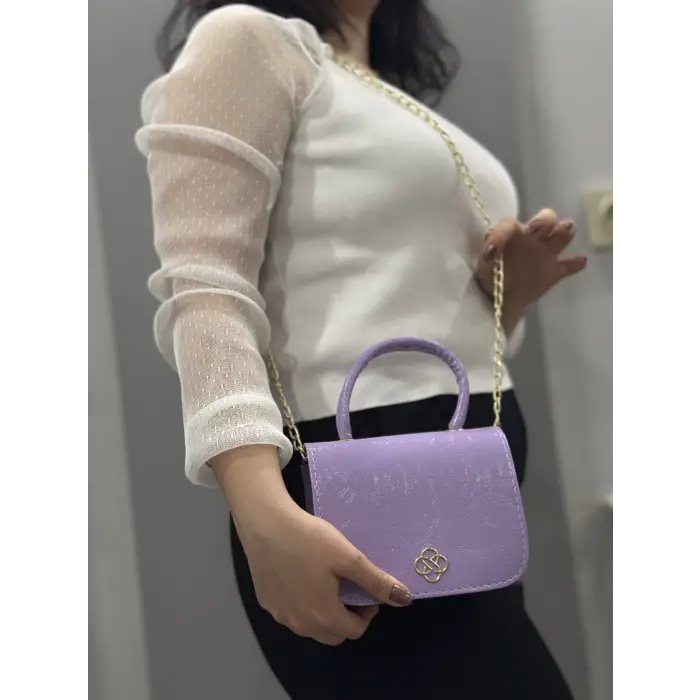 Lila cilt krash çanta