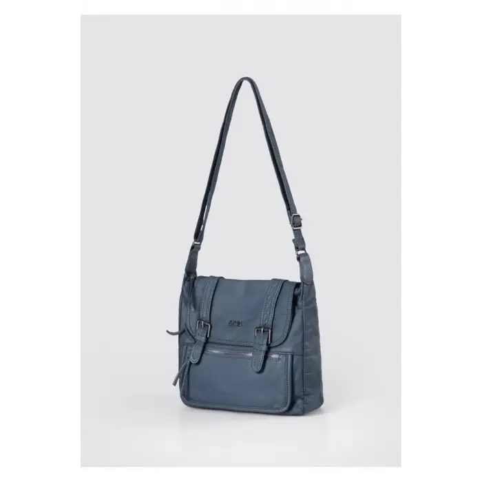 Liye Mavi Cilt Omuz Çantası