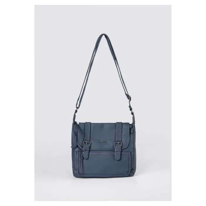 Liye Mavi Cilt Omuz Çantası