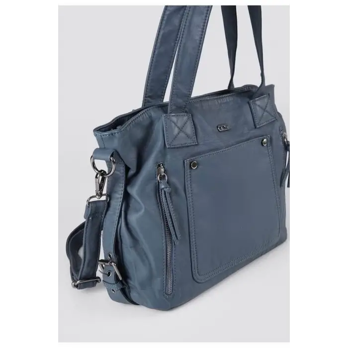 Lonti Mavi Cilt Omuz Çantası