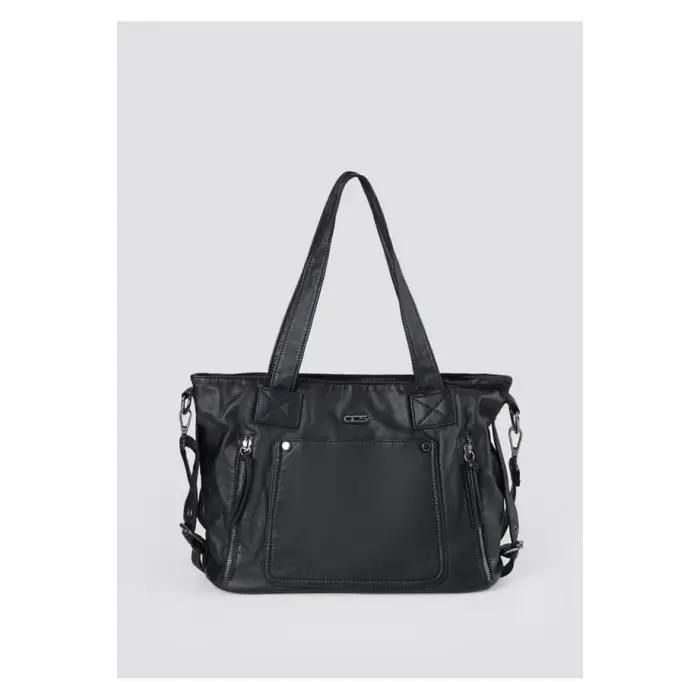 Lonti Siyah Cilt Omuz Çantası